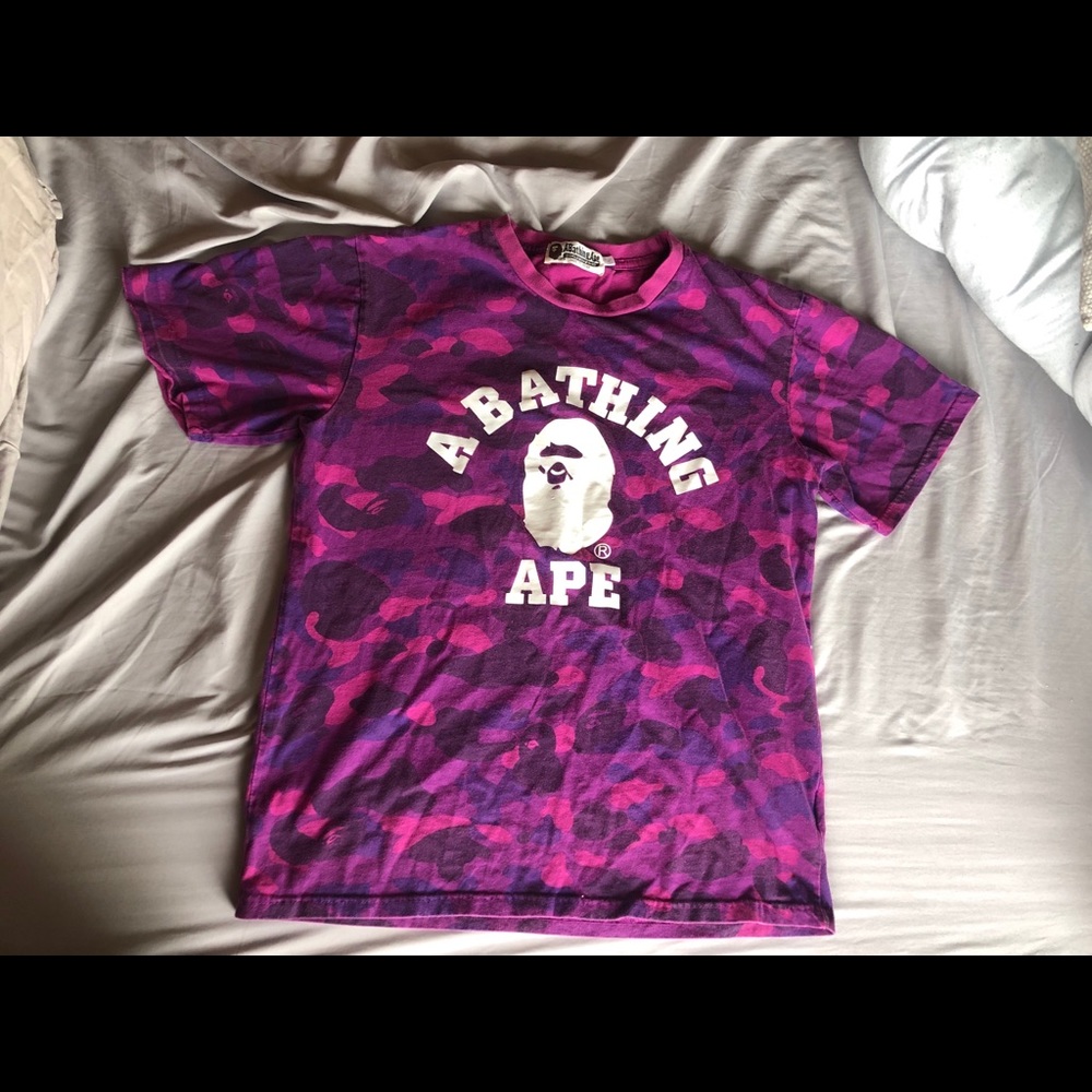 ABathing Ape Purple Camo Tee
